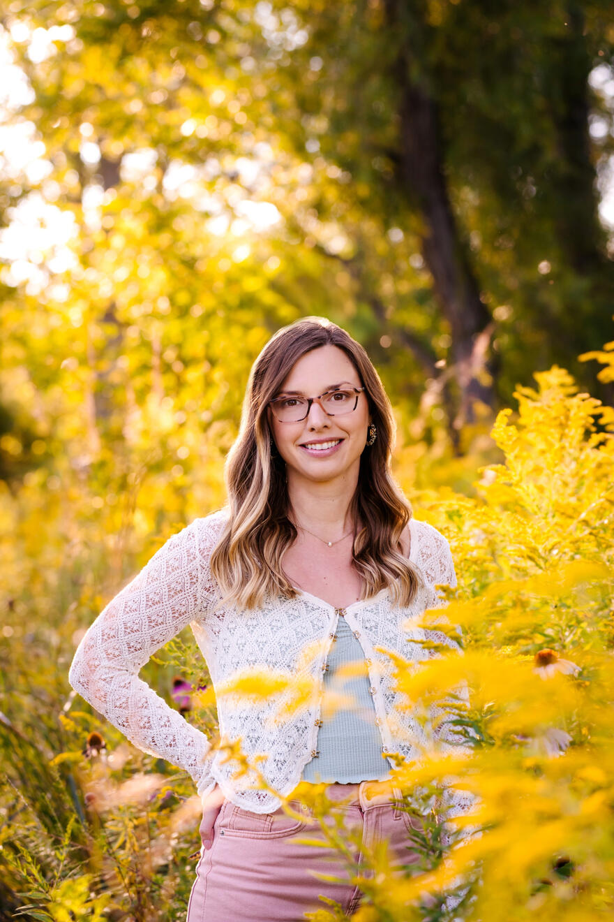 Jacqueline among golden blooms Jacqueline among golden blooms